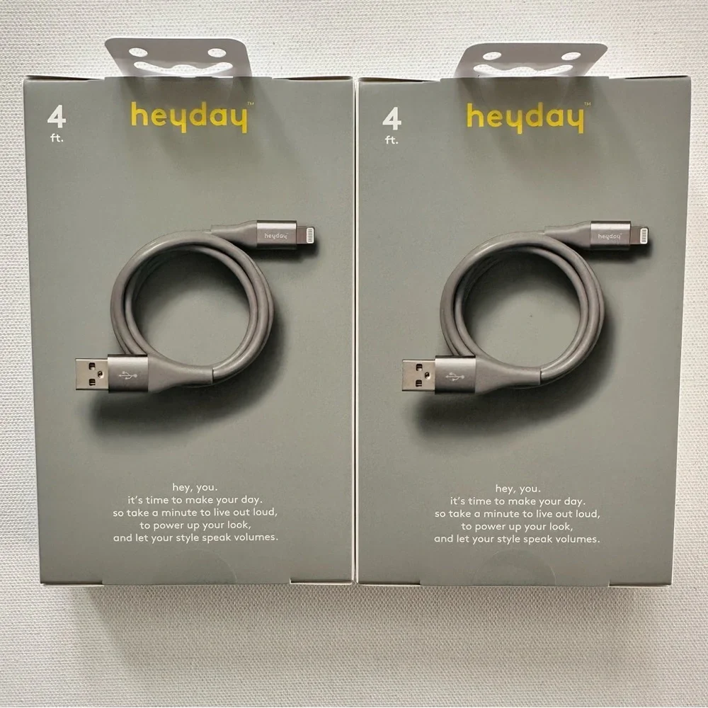 Heyday Gray Lightning to USB-A Cable